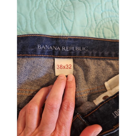 Banana Republic Men's 100% Cotton 38x32(Actual38x30)Boot Cut Distressed Jeans - Picture 4 of 8